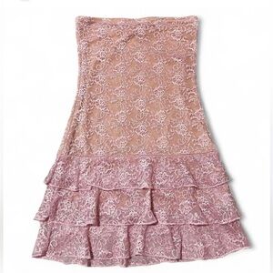 Edikted Scarlet Lace mini ruffle dress size Medium